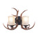 Yoho 2 Light Bronze Rustic Antler Bathroom Vanity Fixture (51|W0033)