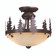 Yosemite 2L LED Tree Fan Light Kit or Semi Flush Ceiling Light (Dual Mount) Burnished Bronze (51|LK55512BBZ-C)