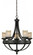 Halifax 5L Chandelier Black Walnut (51|H0135)