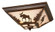 Yellowstone 14-in Moose Flush Mount Ceiling Light Burnished Bronze (51|CC55614BBZ)