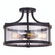 Holbrook 15.75-in. 3 Light Semi-Flush Matte Black and Satin Brass (51|C0255)