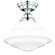 Huntley 12-in Semi Flush Ceiling Light Milk Glass Satin Nickel (51|C0176)