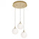 Loretto 3 Light Round Pendant MB 120V,SB (1|LRTP07MBSBRND3)