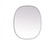 Metal Frame Oval Mirror 30x36 Inch in Silver (758|MR2B3036SIL)