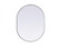 Metal Frame Oval Mirror 30x40 Inch in Silver (758|MR2A3040SIL)