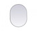 Metal Frame Oval Mirror 27x36 Inch in Silver (758|MR2A2736SIL)