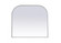 Metal Frame Arch Mirror 42x38 Inch in Silver (758|MR1B4238SIL)