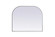 Metal Frame Arch Mirror 36x30 Inch in Silver (758|MR1B3630SIL)