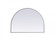 Metal Frame Arch Mirror 33x24 Inch in Silver (758|MR1A3324SIL)