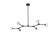 Zayne 6 Light Pendant in Black (758|3508D50BK)