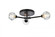 Zayne 3 Light Flush Mount in Black (758|3508F18BK)