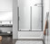 Frameless tub door 60 x 60 Matte Black (758|TD444-6060MBK)