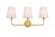 Colson 3 light Brass and Clear Bath Sconce (758|LD7322W26BRA)
