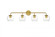 Genesis 4 light Brass and Clear Bath Sconce (758|LD7321W37BRA)