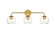 Genesis 3 light Brass and Clear Bath Sconce (758|LD7321W28BRA)