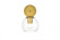 Genesis 1 light Brass and Clear Bath Sconce (758|LD7321W6BRA)