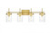 Benny 4 light Brass and Clear Bath Sconce (758|LD7319W32BRA)