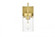 Benny 1 light Brass and Clear Bath Sconce (758|LD7319W5BRA)
