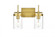 Benny 2 light Brass and Clear Bath Sconce (758|LD7319W14BRA)