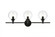 Jaelynn 3 light Black and Clear Bath Sconce (758|LD7318W28BLK)