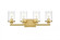 Saanvi 4 light Brass and Clear Bath Sconce (758|LD7316W25BRA)