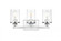 Saanvi 3 light Chrome and Clear Bath Sconce (758|LD7316W18CH)