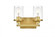 Saanvi 2 light Brass and Clear Bath Sconce (758|LD7316W12BRA)