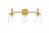 Avani 3 light Brass and Clear Bath Sconce (758|LD7313W24BRA)