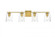 Kacey 4 light Brass and Clear Bath Sconce (758|LD7310W33BRA)