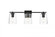 Kacey 3 light Black and Clear Bath Sconce (758|LD7310W23BLK)