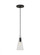 Sean Lavin Lustra 1-LT dimmable small accent pendant with nightshade black finish and glass shade (7355|SLPD280CB)