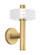 Kelly Wearstler Laurel 1-light dimmable LED medium sconce with natural brass finish & crystal shade (7355|KWWS21027CNB)