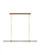 Avroko Langston 1-light dimmable LED extra large linear chandelier with plated brass finish (7355|AKLS28627BR)