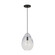 Sean Lavin Alina 1-LT dimmable medium accent pendant with nightshade black finish and glass shade (7355|SLPD279CB)