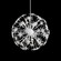 Esteracae 36IN 120V Pendant in Jet Black with Radiance Crystal (168|DN1036N-55R)