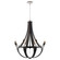 Crystal Empire 8 Light 120V Chandelier in Grizzly Black Leather with Clear Radiance Crystal (168|CY1008N-LB1R)