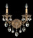 Milano 2 Light 120V Wall Sconce in Florentine Bronze with Clear Radiance Crystal (168|5642-83R)