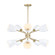 Biba 28.5 in. 10-Light Brushed Gold Modern Chandelier with Ice Mist Metal Shades (21|D300M-10CH-BG)