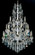 Bordeaux 25 Light 120V Chandelier in Heirloom Bronze with Clear Heritage Handcut Crystal (168|5782-76H)