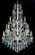 Bordeaux 25 Light 120V Chandelier in French Gold with Heritage Handcut Crystal (168|5782-26H)
