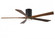 IR5HLK five-blade flush mount paddle fan in Matte Black finish with 60” solid walnut tone blades (230|IR5HLK-BK-WA-60)