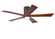 IR5HLK five-blade flush mount paddle fan in Textured Bronze finish with 52” solid walnut tone bl (230|IR5HLK-TB-WA-52)