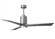 Patricia-3 three-blade ceiling fan in Brushed Nickel finish with 60” solid barn wood tone blades (230|PA3-BN-BW-60)