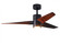 Super Janet three-blade ceiling fan in Matte Black finish with 52” solid walnut tone blades and (230|SJ-BK-WN-52)