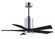 Patricia-5 five-blade ceiling fan in Polished Chrome finish with 42” solid matte black wood blad (230|PA5-CR-BK-42)