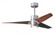 Super Janet three-blade ceiling fan in Brushed Nickel finish with 52” solid walnut tone blades a (230|SJ-BN-WN-52)