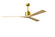 Nan XL 6-speed ceiling fan in Brushed Brass finish with 72” solid light maple tone wood blades (230|NKXL-BRBR-LM-72)