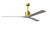 Nan XL 6-speed ceiling fan in Brushed Brass finish with 72” solid gray ash tone wood blades (230|NKXL-BRBR-GA-72)