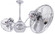 Vent Bettina - Rotational Ceiling Fan - Polished Chrome Finish - Metal Blades (230|VB-CR-MTL-DAMP)
