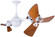 Italo Ventania 360° dual headed rotational ceiling fan in gloss white finish with solid sustainab (230|IV-WH-WD)